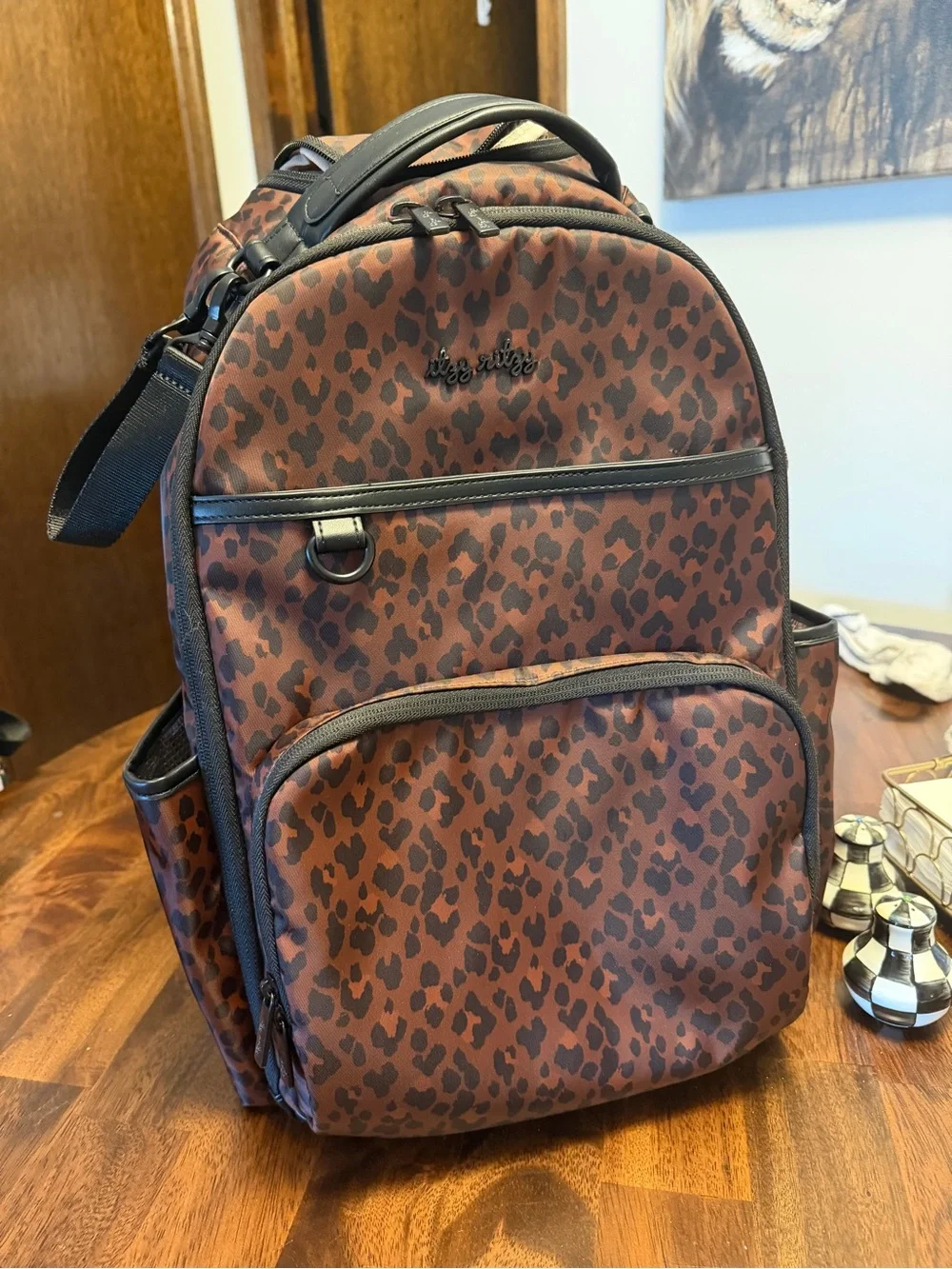 ITZY RITZY ‘BOSS PLUS’ LARGE LEOPARD DIAPER BAG